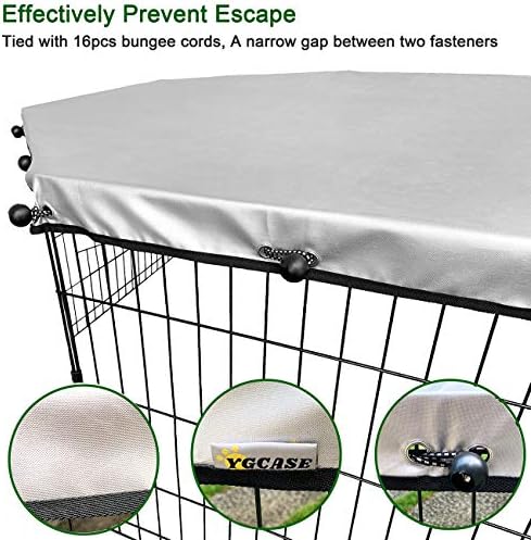 YGCASE multi functional dog playpen cover laid flat on living room floor as a protective pet mat