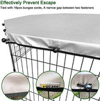 YGCASE multi functional dog playpen cover laid flat on living room floor as a protective pet mat