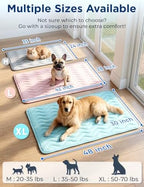 Furrybaby dog cooling mat placed on an outdoor patio floor under shade