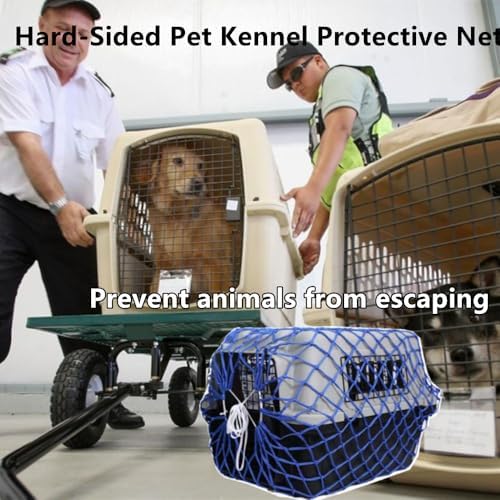 Dlmlemu heavy duty escape proof pet airline shipment net side profile