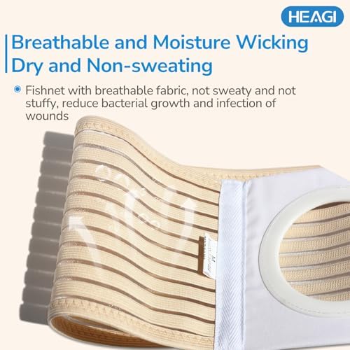 Back view of the breathable medical latex wire material used in the Heagimed stoma belt.