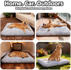 Dog Beds Large Sized Dog, Washable Durable Pet Bed, Deluxe Plush Soft & Comfortable Dog Crate Bed Pad for Large, Jumbo, Medium, Small Dogs Breeds, 35"X 23"-XL, Light Gray - Image 5