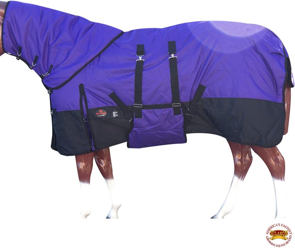 HILASON 1200D Waterproof Winter Horse Blanket Neck Cover Belly Wrap | Turnout Blankets for Horses - Image 13