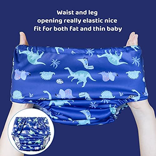 BISENKID plastic diaper covers pack of six displaying the high elastic waist bands and leg openings