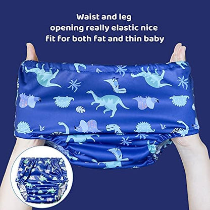 BISENKID plastic diaper covers pack of six displaying the high elastic waist bands and leg openings