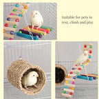 Hamiledyi hand-knitted straw hammock basket