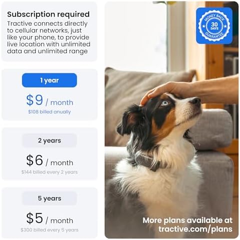 Tractive pet tracker packaging and included accessories