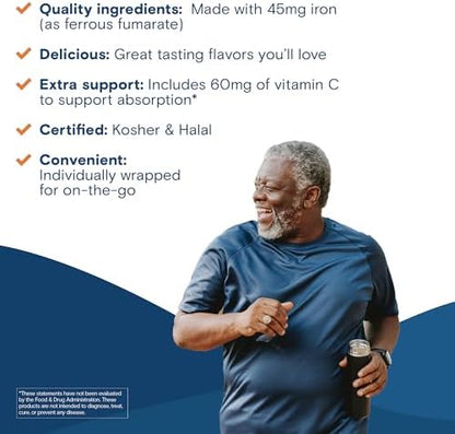 Bariatric Fusion sugar-free watermelon iron supplement packaging base instructions
