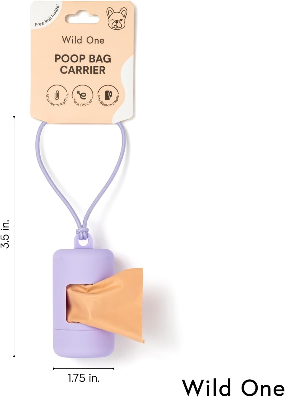 Leak proof plant based dog poop bag roll being pulled out from the dispenser.