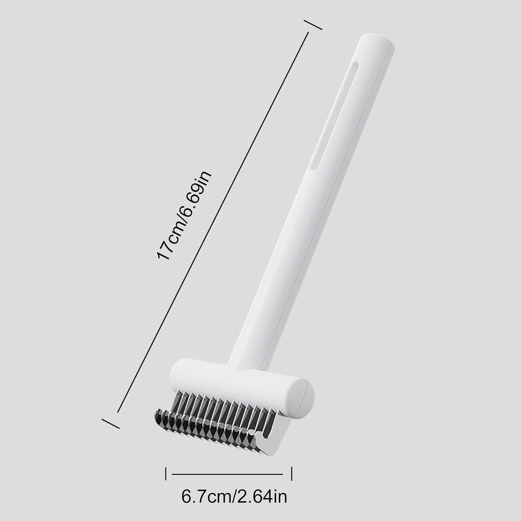 Stainless steel pet hair rake for removing loose undercoat