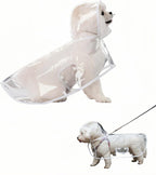 Bubble-Fly clear dog rain poncho front view transparent pet raincoat for small dogs