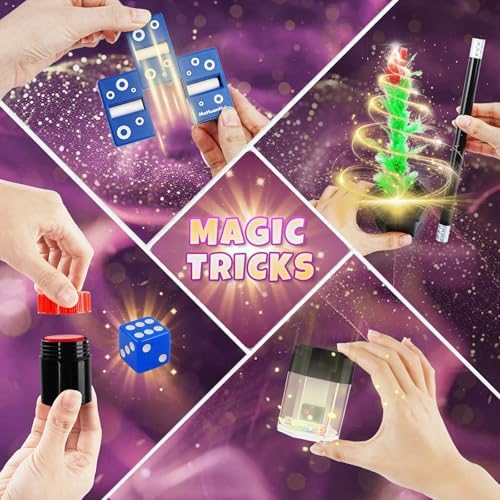 Magic Kit, Magic Tricks for Kids, Magic Set Includes Magic Wand Magician Costume, Pretend Play with Instruction for Kid Beginners, Christmas Halloween Birthday Gift Toys for Boys Girls Age 6-12 - Image 6