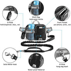 Etaccu dog leash system with water bottle holder attachment