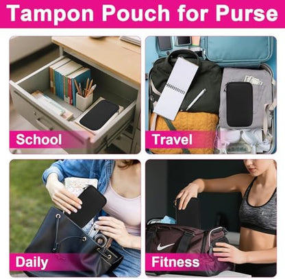 Klawdsky travel-friendly period bag clipped inside a women's handbag