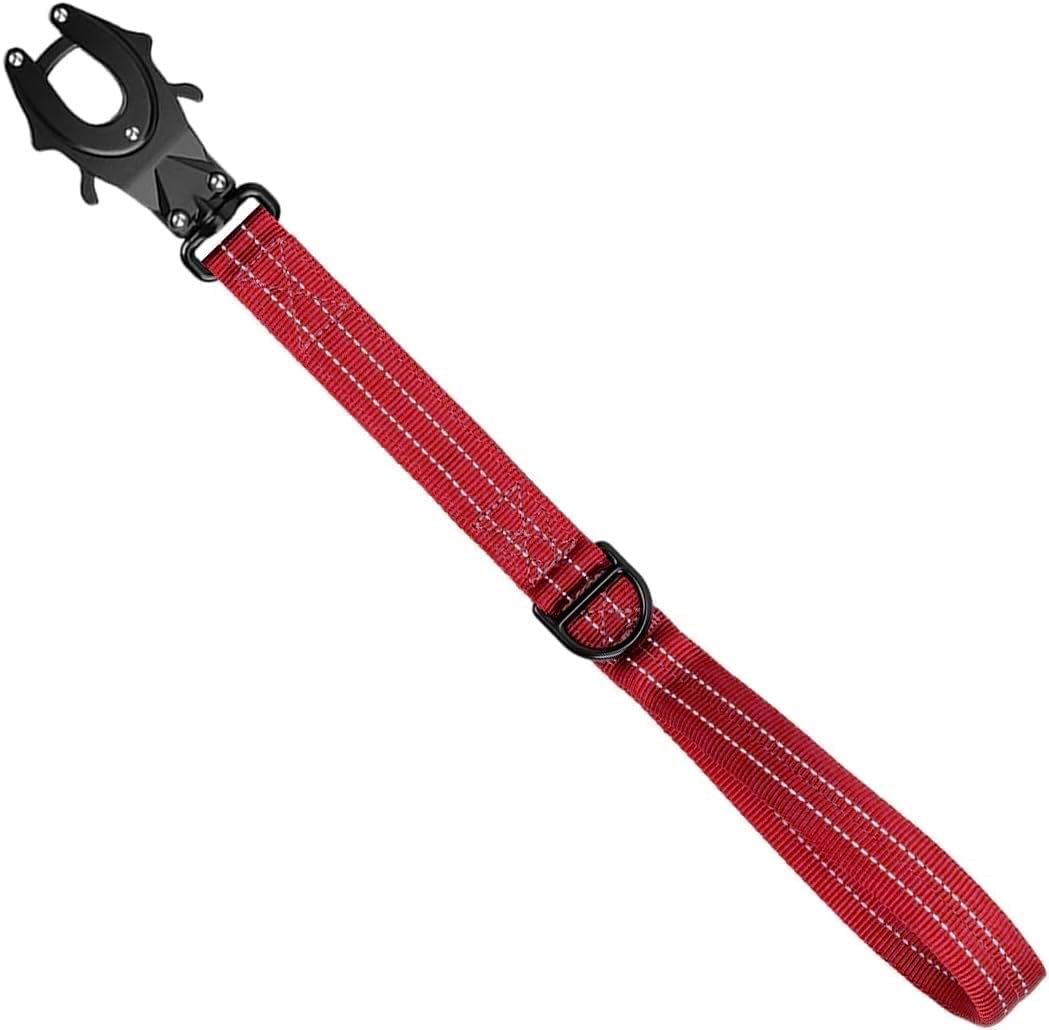 ICEFANG Short Dog Leash 18 Inch Reflective Nylon Traffic Leash with Padded Handle,Heavy Duty Auto Lock Swivel Clip for Medium Large Dogs No Pull Training Walking (Brown, 18 Inch) - Image 11