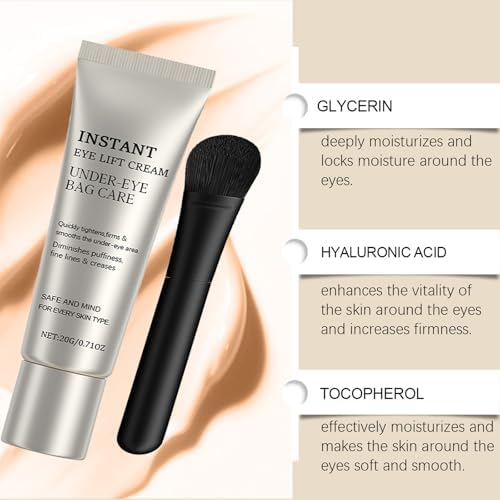 Fenty Beauty primer tightener micro-layer serum being applied around the under-eye area with a professional brush.