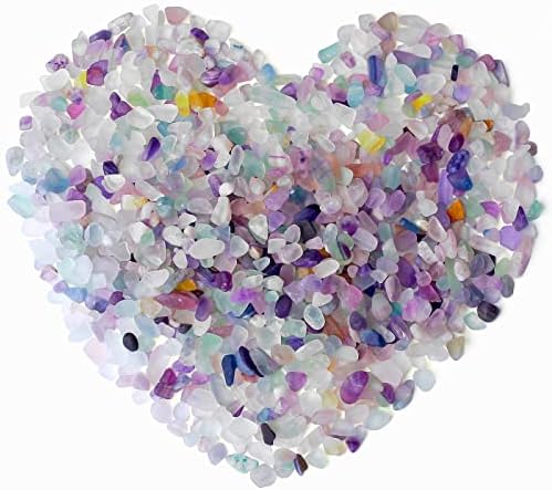 The 0.55 pound packaging of Qinjiejie natural fluorite crystal chips.