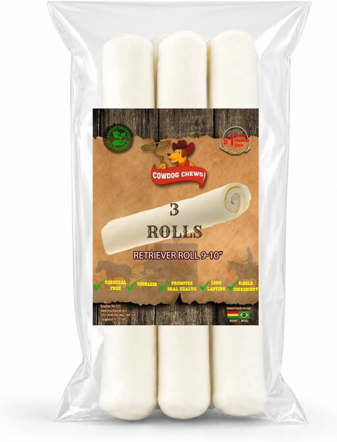 Odorless collagen rich dental rawhide treats for large dogs