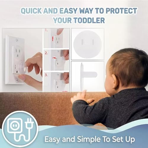 Wenpeng outlet plug guards installed on wall power socket
