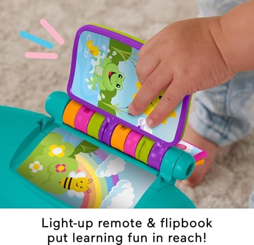 Fisher-Price Smart Stages chair packaging highlighting three levels of infant learning content