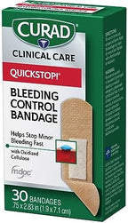 Curad flexible fabric blood stopping bandages box of thirty count