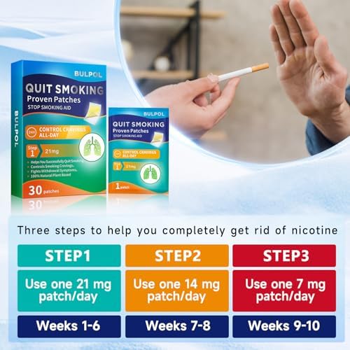 Authentic imported 21mg stop smoking stickers individual protective foil wrappers