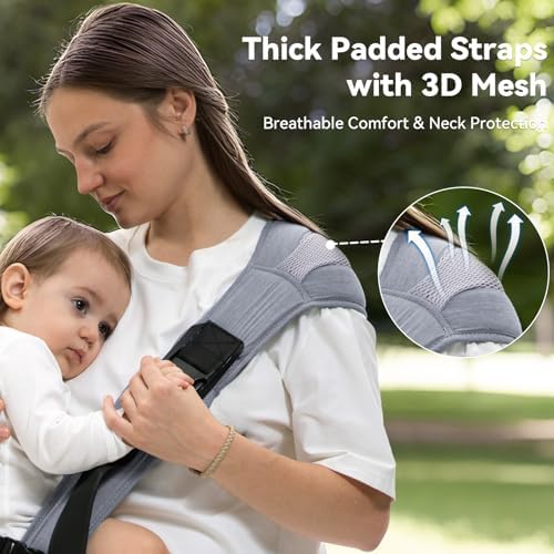 COSDIG comfortable hands free carrying sling highlighting the 3D breathable mesh seat