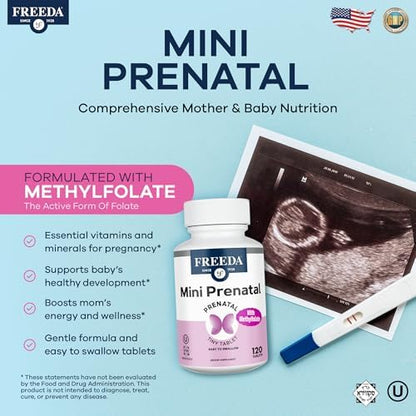 Freeda Mini Prenatal 120 count label details