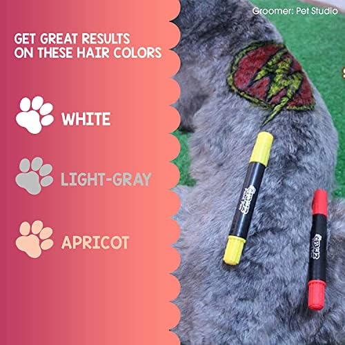 Opawz pet hair dye markers showing the twelve vibrant color shades