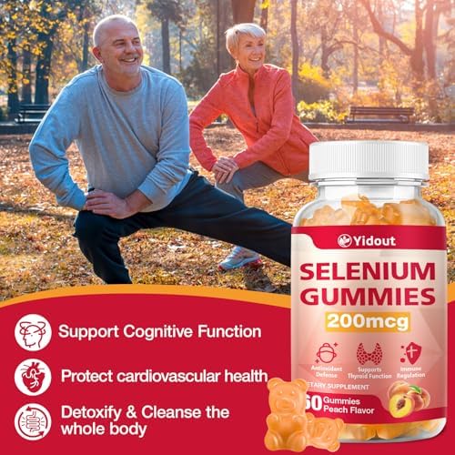 Vitamatic vegetarian yeast free selenium chewable gummies close up packaging details.