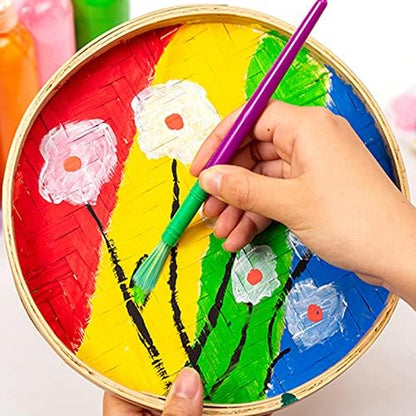 Complete twenty piece children craft painting toolkit laid out together