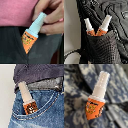 Hensgaukt 14th century sewage novelty smell spray packaging detailing non-toxic ingredients safety information.