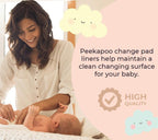 Peekapoo 100 pack disposable changing pads stack view