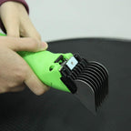 Shernbao pet clipper guards set highlighting the secure snap-on mechanism for size ten fifteen and thirty blades