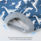 EZ Moms eight pack reusable training underwear showcasing different fun patterns for toddler boys