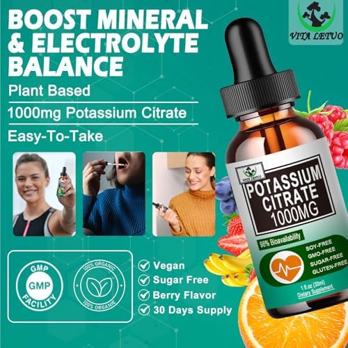 Vita Letuo highly absorbable potassium drops raspberry flavor ingredients list
