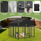 Tear resistant double stitched seams on an imported premium pet cage top