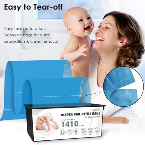Luberdush refill bags pre-perforated tear design feature