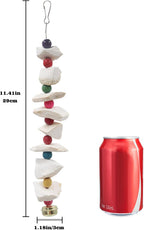 Natural cuttlebone bird toy for parakeets and budgies