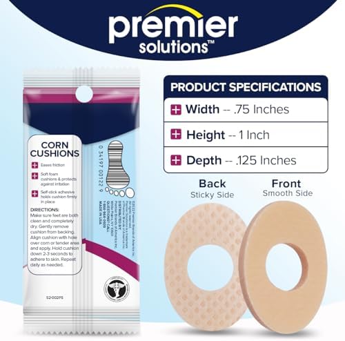 Self-stick adhesive foam foot pads for corn protection and friction reduction