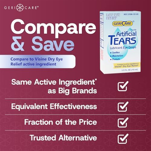 Authentic GeriCare imported eye drops for soothing irritated and red eyes.