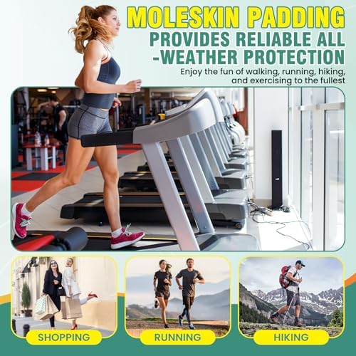Comparison of moleskin tape thickness for athletic and everyday shoe use.