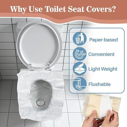 RAINFLOW water soluble biodegradable potty training shield placed on a bathroom seat