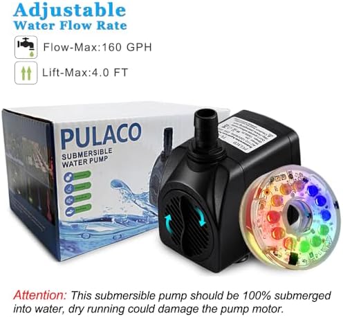 Pulaco 10W fountain pump with tubing kit