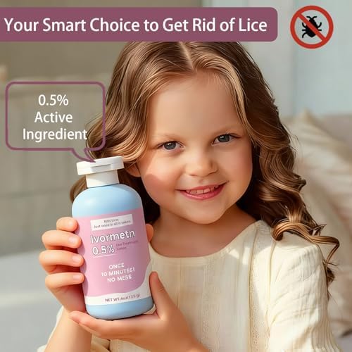 Back label of Ajanta Pharma Ivermectin head lice lotion