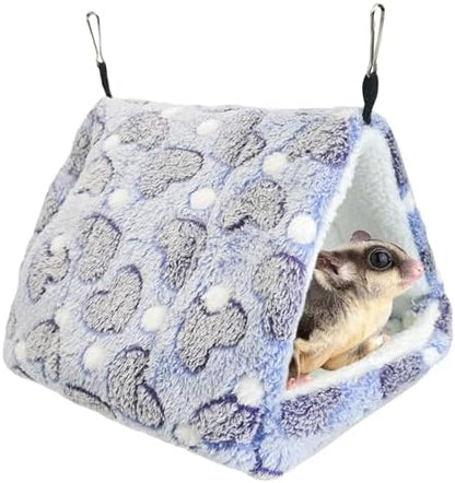 PINVNBY hanging ferret hideout bed set showing the soft cotton material details.