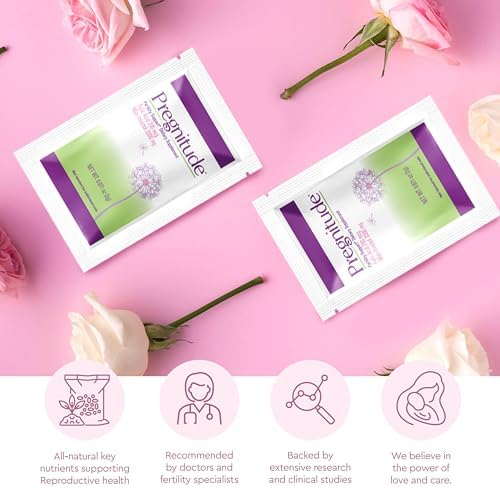Pregnitude 30 day supply powder packets arrangement
