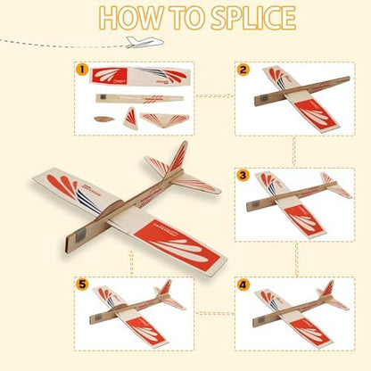 Children assembling the snap fit balsa wood glider pieces without tools