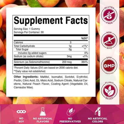 Vitamatic Yeast Free Selenium 200mcg vegan mineral supplement facts