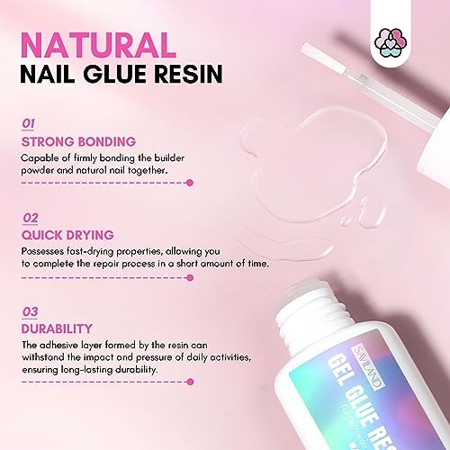 Natural clear and pink dip powder finishes applied on fingernails for a glossy look
